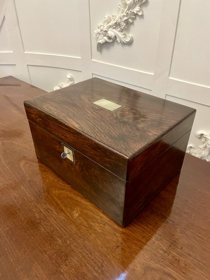 Outstanding Quality Antique Victorian Rosewood Jewellery And Vanity Box - Image 3